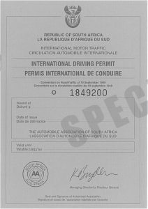 International Drivers License South Africa