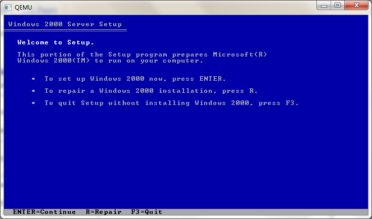 Windows 2000 server requirements